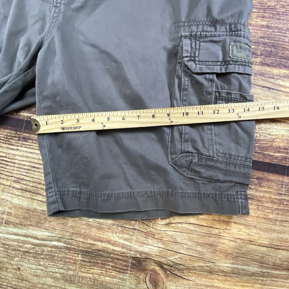 Y2K Unionbay Men's Cargo Shorts Size 46 Gray Stretch Cotton Hiking Casual Skate - Picture 9 of 10